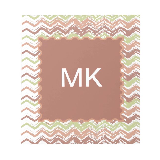 Spice Scribble Chevron ZigZag Notepad (Front)