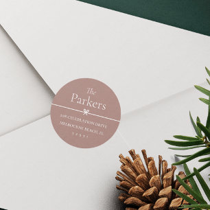 Spice   Simple Minimal Bow Return Address Sticker