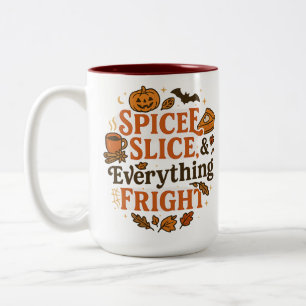 Spice, Slice, & Everything Fright   Halloween  Two-Tone Coffee Mug
