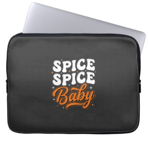 Spice Spice Baby Halloween Retro Typography Design Laptop Sleeve