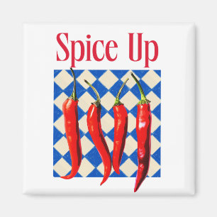 Spice Up Bold Chilli Pepper Bold Magnet