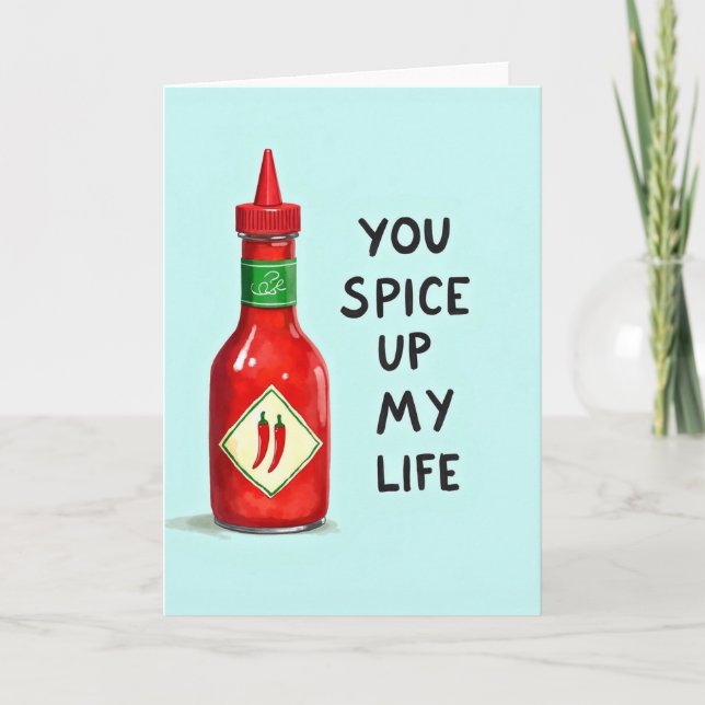 Spice Up My Life Hot Sauce Card (Front)