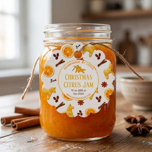 Spiced Christmas Citrus Jam Jar Favour Gift Tag