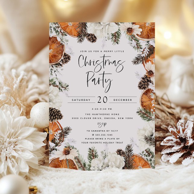 Spiced Orange Christmas Party Invitation (Creator Uploaded)