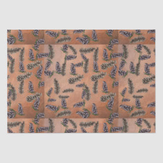 spiced orange with pine cones tissue paper