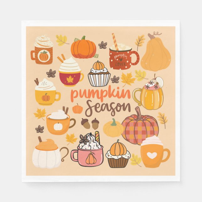 Spiced Pumpkin Season Napkin (Front)