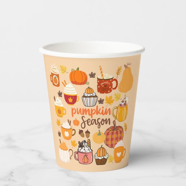 Spiced Pumpkin Season Paper Cups (Front)