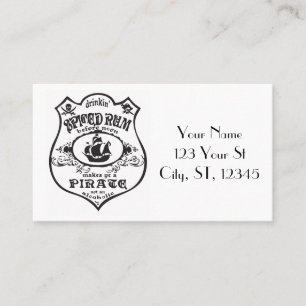Spiced Rum Pirate Drink Thunder_Cove  Business Card