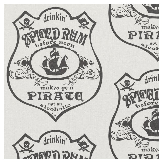 Spiced Rum Pirate Drink Thunder_Cove  Fabric (Close Up)