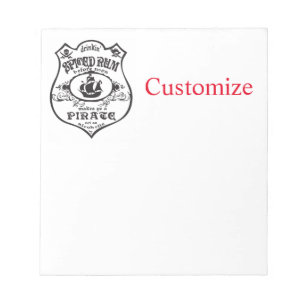 Spiced Rum Pirate Drink Thunder_Cove Notepad