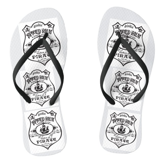 Spiced Rum Pirate Drink Thunder_Cove  Thongs (Footbed)