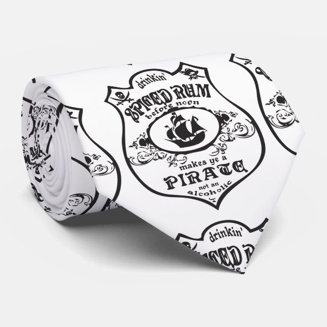 Spiced Rum Pirate Drink Thunder_Cove  Tie (Rolled)