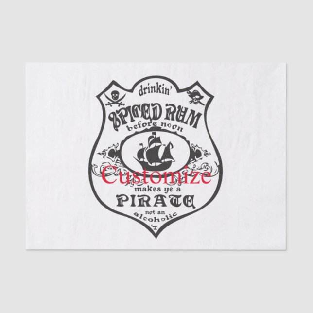 Spiced Rum Pirate Drink Thunder_Cove  Tissue Paper (Front)