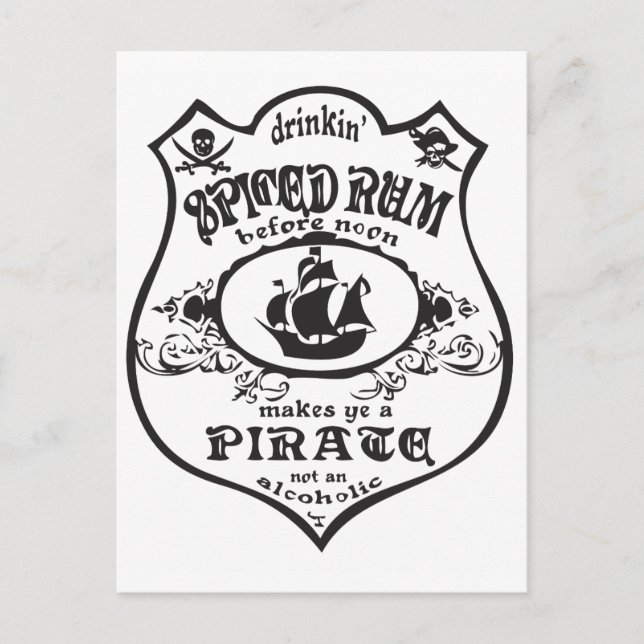 Spiced Rum Pirate Postcard (Front)
