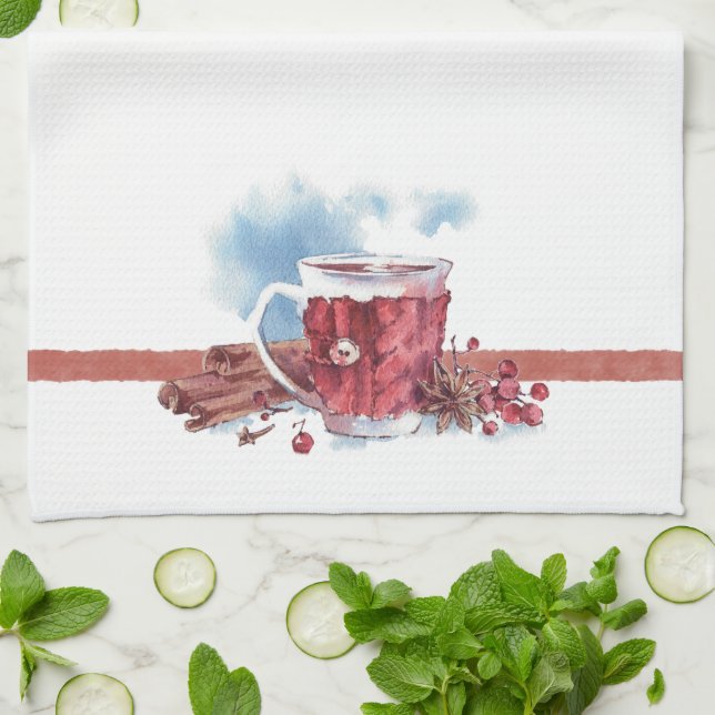 Spiced Tea Kitchen Towel (Folded)