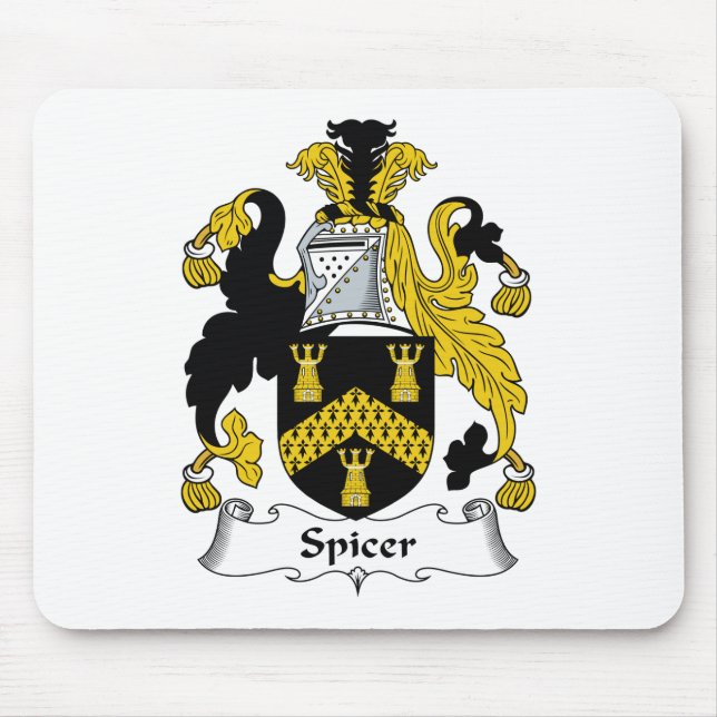 Spicer Family Crest Mouse Pad (Front)