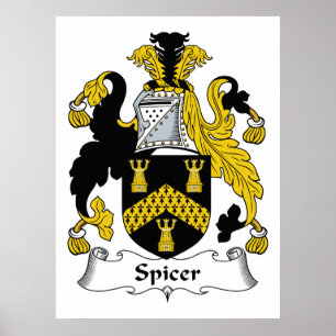 Spicer Family Crest Poster