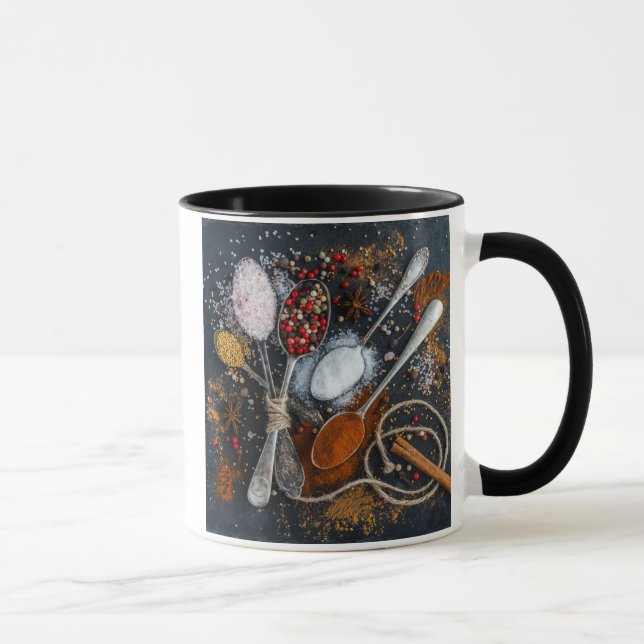 Spices Arranged on Spoons Mug (Right)
