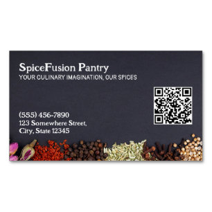 Spices Chef Custom QR Magnetic Business Card