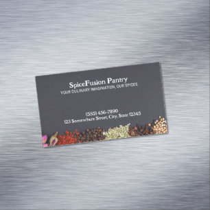 Spices Chef Magnetic Business Card