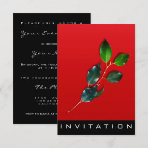 Spices Italian Chef Dinner House Red Wine Green Invitation