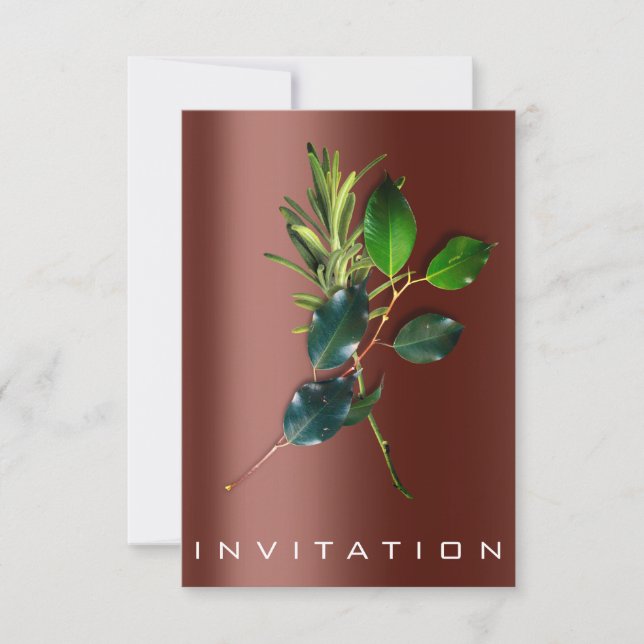 Spices Italian Chef Dinner Sustainability BROWN Invitation (Front)