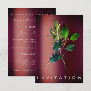 Spices Italian Chef Dinner Sustainability Green Invitation