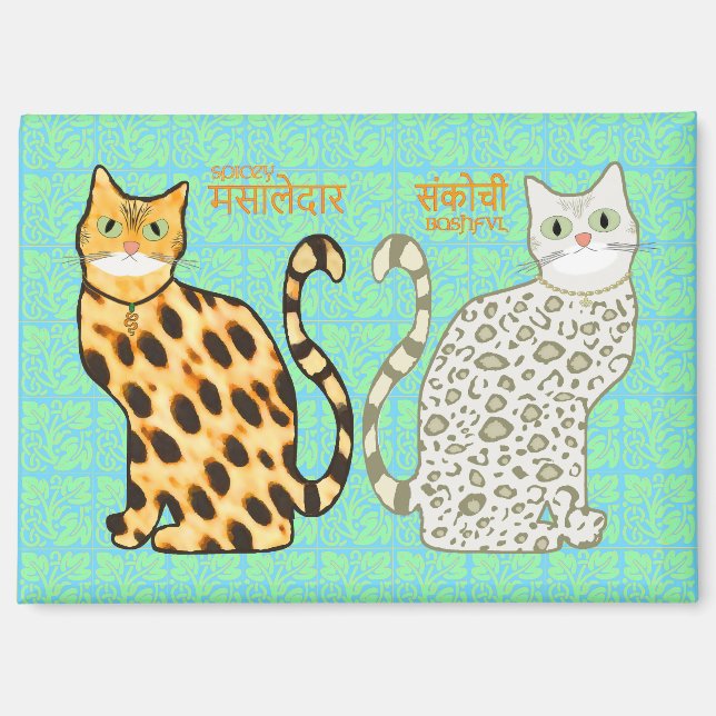 Spicey & Bashful Kitty Magnet (Front)
