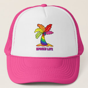 SPICeY LIFE Rainbow Palm Trucker Hat