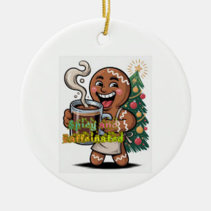 Spicy and Caffeinated Ceramic Ornament