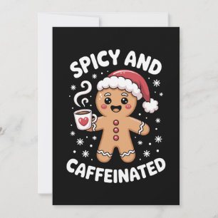 Spicy And Caffeinated Christmas Gingerbread Coffee Invitation