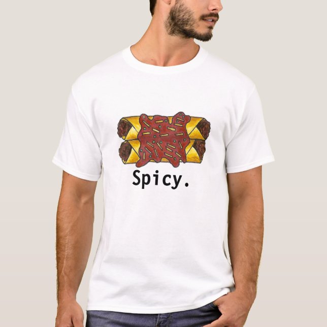 Spicy Black Bean Enchiladas Foodie Tex Mex Cuisine T-Shirt (Front)
