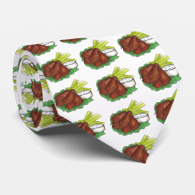 Spicy Buffalo Chicken Hot Wings Bleu Cheese Celery Tie (Rolled)