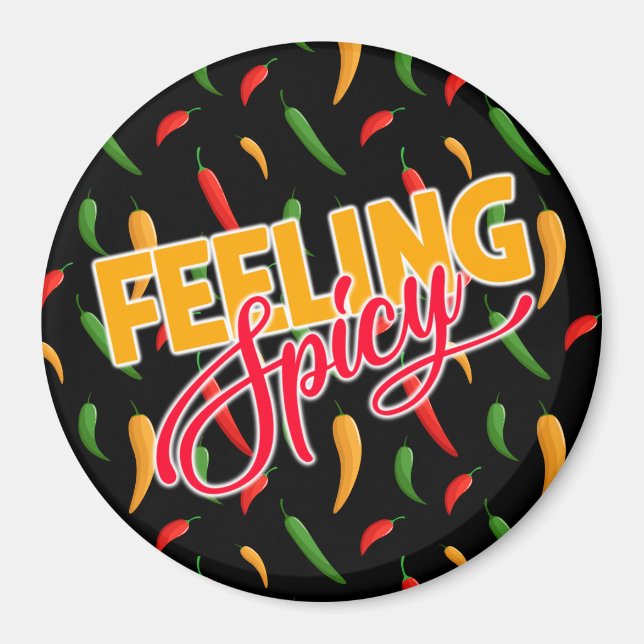 Spicy Chilli Peppers Magnet (Front)