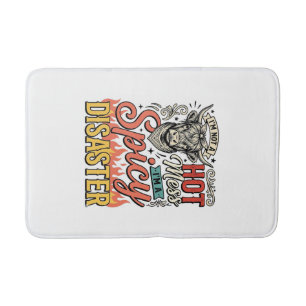 Spicy Disaster Highland Cow Vintage Western Shirt Bath Mat