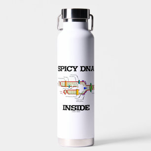 Spicy DNA Inside Molecular Biology Geek Humor Water Bottle