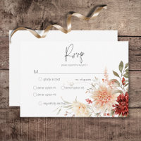 Spicy Fall Rust & Blush Boho Floral Dinner