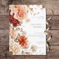 Spicy Fall Rust & Blush Boho Floral