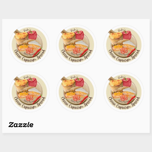 Spicy flavour cheese capsicum spread sticker (Sheet)