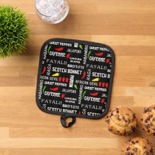 Spicy Food Hot Chillies Jamaican Cooking Pot Holder