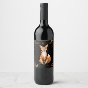 Spicy Fox Custom Personalised Wine Label 