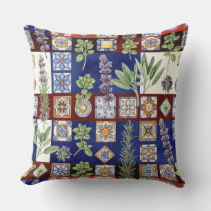 Spicy Herbs of Italy by Natasha Us Cushion