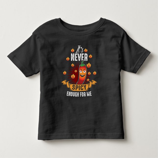 Spicy Hot and Spicy Chili Red Pepper Toddler T-Shirt (Front)