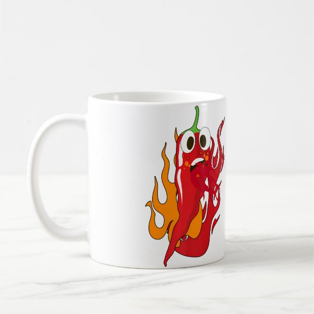 Spicy Hot Pepper Fire Coffee Mug (Left)