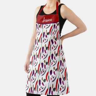 Spicy Hot Peppers Personalised Apron