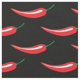 Spicy hot red chilli pepper DIY fabric