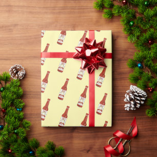 Spicy! Hot Sauce Salsa Cute Hand-drawn Wrapping Paper