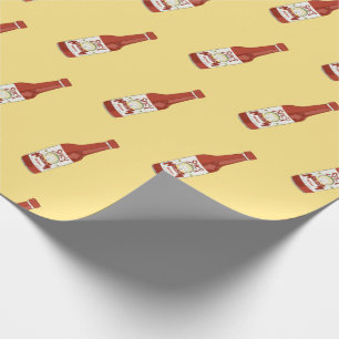Spicy! Hot Sauce Salsa Yellow Wrapping Paper