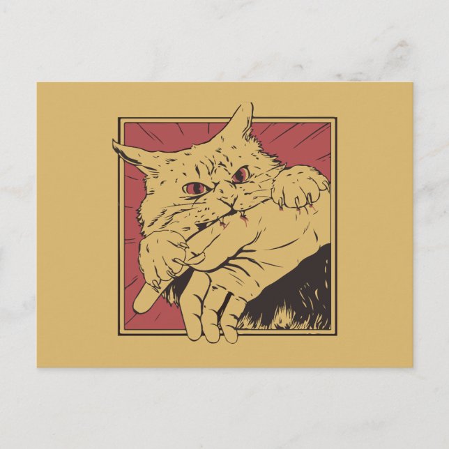 Spicy Kitten Bite Postcard (Front)