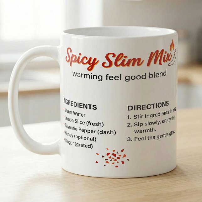 Spicy Lemon Ginger Cayenne Warm Tea Recipe  Coffee Mug (Creator Uploaded)